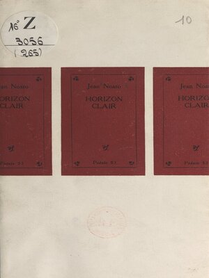 cover image of Horizon clair